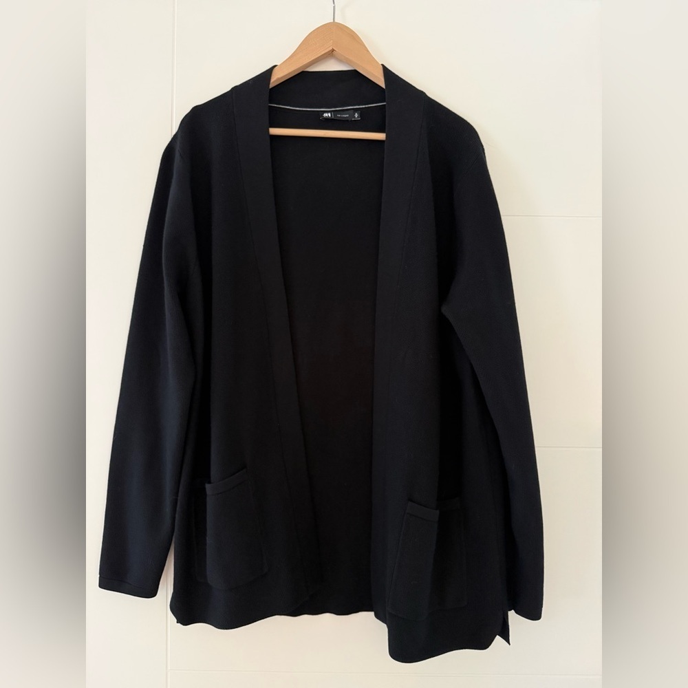 Le 31 Piquรฉ-knit Open Cardigan, tagged size menโs small. Worn as a womanโs M/L!